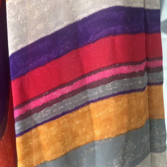 Lauren Ralph Lauren multi stripe maxi skirt lined 14 - Picture 5 of 9